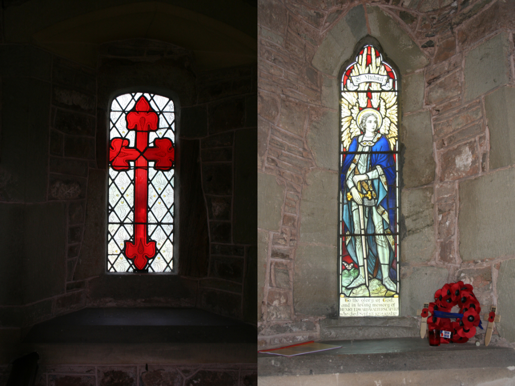 St Catwg’s Church stained glass windows